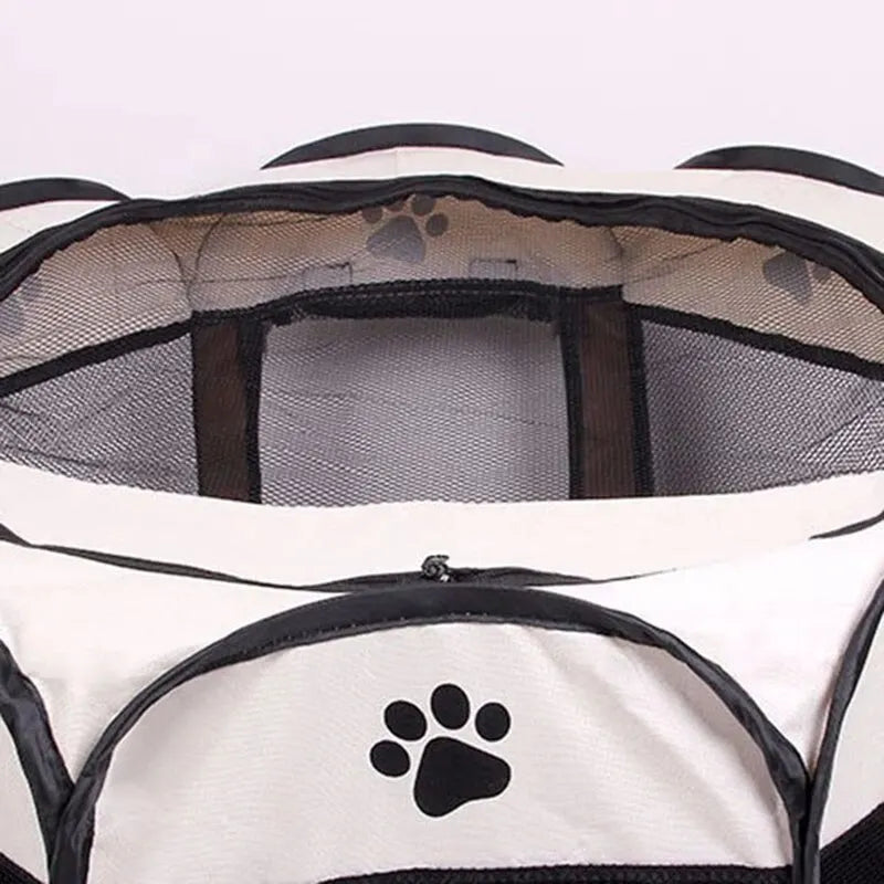 Portable Foldable Pet Tent Kennel Octagonal Fence Playpen