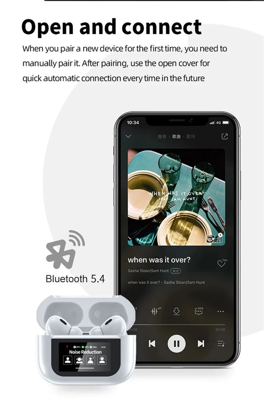 Original Air 6 Pro Max Earphones Wireless Bluetooth 5.4 New Headsets ANC ENC HD Call Sport Gaming Headphones