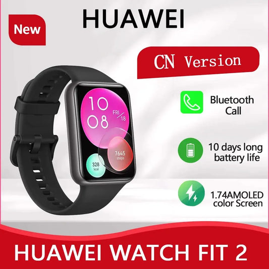 HUAWEI WATCH FIT 2 Smartwatch 1.74 Inch AMOLED Display Bluetooth Calling Display Heart Rate Monitoring Men Women Sports Bracelet