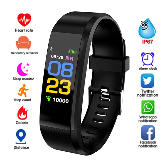 2024 Bluetooth Bracelet Heart Rate Blood Pressure Smart Band Fitness Tracker Wristband For fitbits Watches
