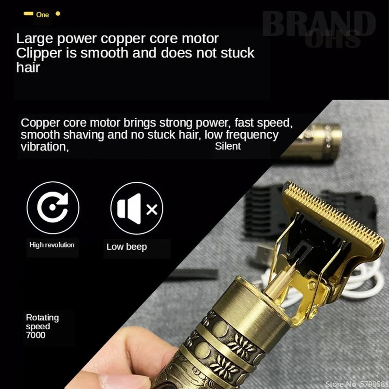 T9 Cordless Electric Hairber Shaver Hair Trimer Home Appliances Travel Barber Razors