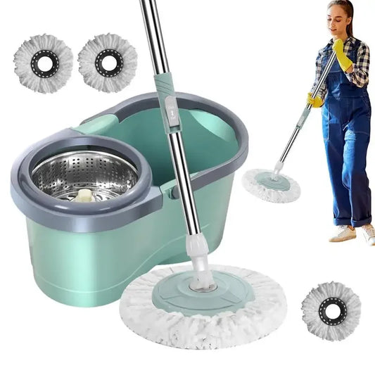 Mop and Bucket Set Household Cleaning Automatic Spin Mop