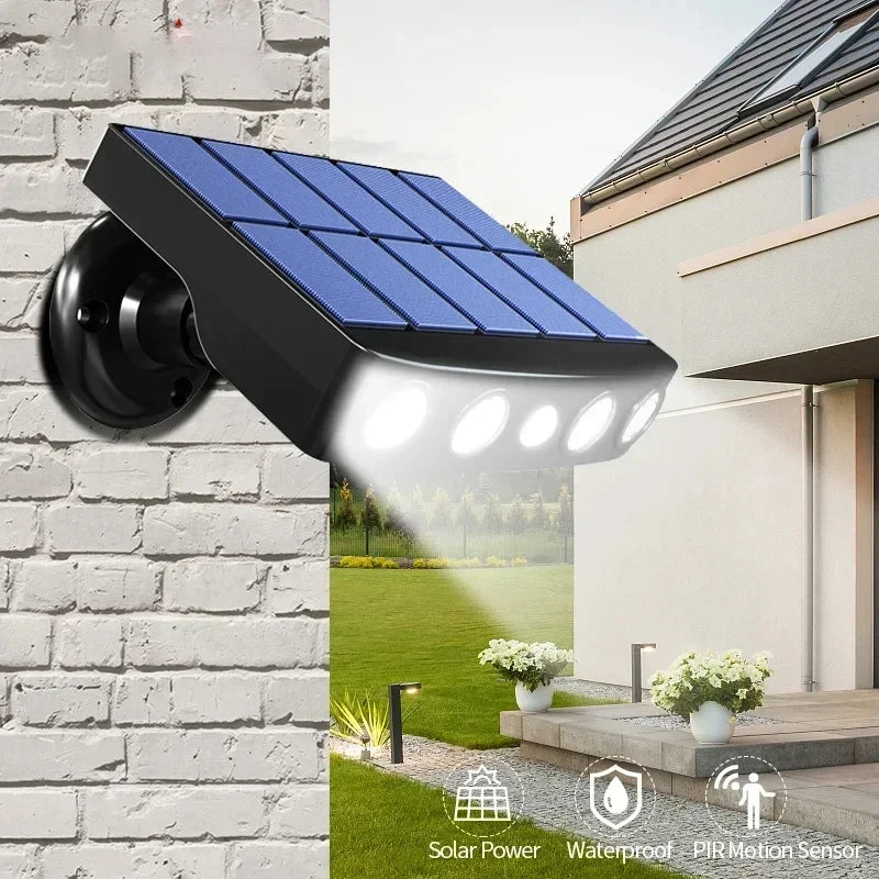 Powerful 4 LED Solar Security Lights Outdoor of Lamp Wall Light for Garden