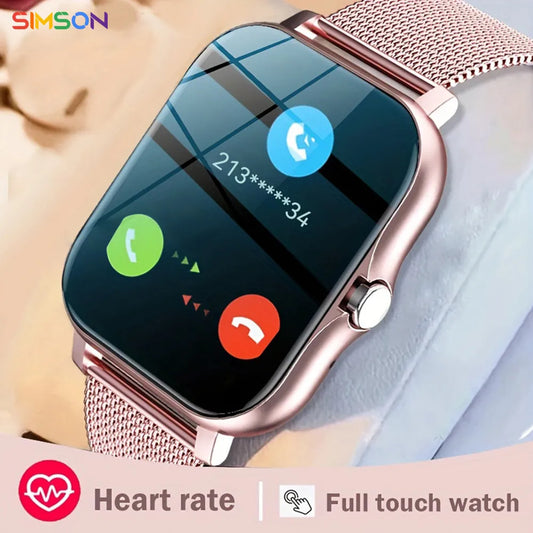 SmartWatch Android Phone 1.44" Color Screen Full Touch Custom Dial Smart Watch Women Bluetooth Call