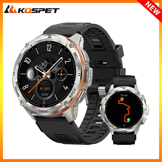 2024 Original KOSPET TANK T3 Ultra GPS Smartwatch Mens Rugged Smart Watches Women Military Electronic Waterproof Digital Watch