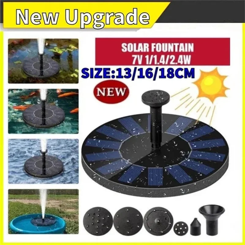 Solar Fountain Pump Watering Kit Colorful Solar  Fountain Outdoor Garden Pool